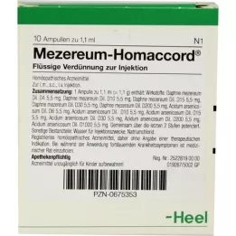 MEZEREUM HOMACCORD Ampolas, 10 unidades
