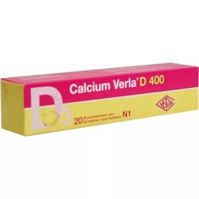 CALCIUM VERLA Comprimidos efervescentes D 400, 20 unid