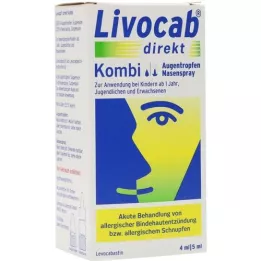 LIVOCAB combinação direta de colírio de 4 ml + spray nasal de 5 ml, 1 p