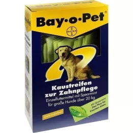 BAY O PET Pasta de dente em tiras para mastigar hortelã para cães grandes, 140 g