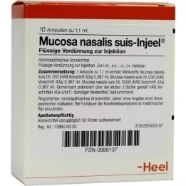 MUCOSA ampolas nasalis suis Injeel, 10 unidades