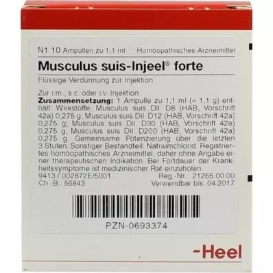 MUSCULUS SUIS Ampolas Injeel forte, 10 unid