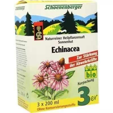 ECHINACEA SAFT Sucos de plantas medicinais Schoenenberger, 3X200 ml