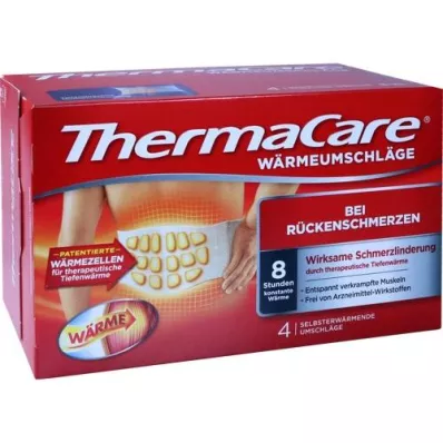 THERMACARE Capas traseiras S-XL para alívio da dor, 4 unid
