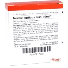 NERVUS OPTICUS ampolas suis Injeel, 10 unidades