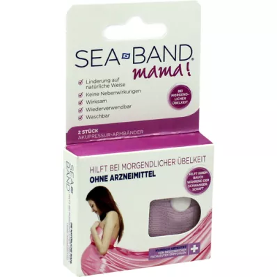 SEA-BAND faixa de acupressão mama para gestantes, 2 peças SEA-BAND faixa de acupressão mama para gestantes, 2 peças