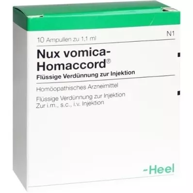 NUX VOMICA HOMACCORD Ampolas, 10 unidades NUX VOMICA HOMACCORD Ampolas, 10 unidades