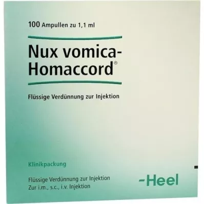 NUX VOMICA HOMACCORD Ampolas, 100 unidades NUX VOMICA HOMACCORD Ampolas, 100 unidades
