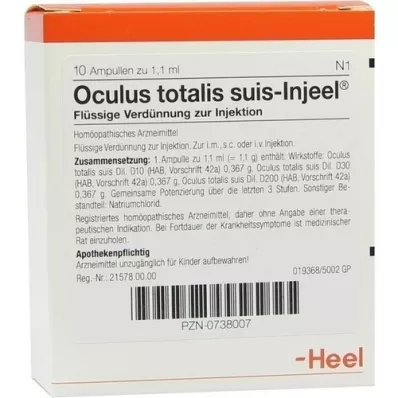 OCULUS ampolas totalis suis Injeel, 10 unidades