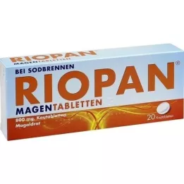 RIOPAN Comprimidos para estômago, comprimidos para mastigar, 20 unidades