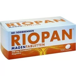 RIOPAN Comprimidos para estômago, comprimidos para mastigar, 100 peças
