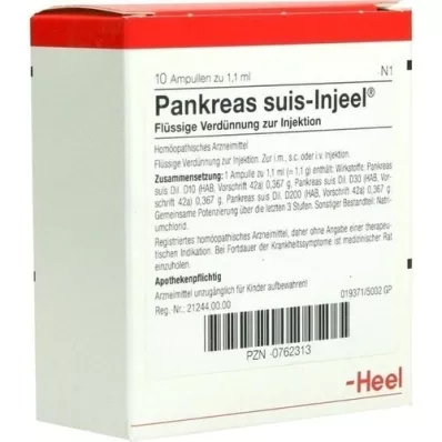 PANKREAS SUIS Ampolas Injeel, 10 unidades