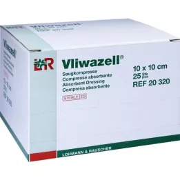 VLIWAZELL Compressas de sucção estéreis 10x10 cm, 25 peças