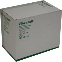 VLIWAZELL Compressas de sucção estéreis 20x40 cm, 12 peças