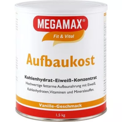 MEGAMAX Baunilha em pó nutricional, 1,5 kg MEGAMAX Baunilha em pó nutricional, 1,5 kg
