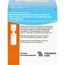NATRIUMGLYCEROPHOSPHAT Solução concentrada para infusão de ampola, 20X20 ml