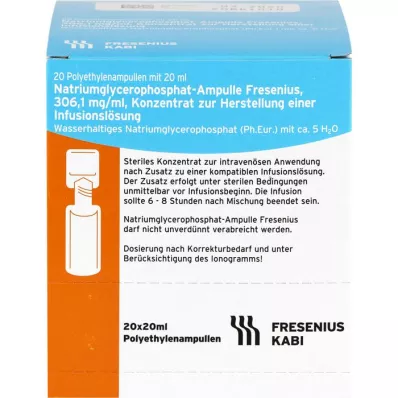 NATRIUMGLYCEROPHOSPHAT Solução concentrada para infusão de ampola, 20X20 ml NATRIUMGLYCEROPHOSPHAT Solução concentrada para infusão de ampola, 20X20 ml