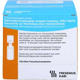 NATRIUMGLYCEROPHOSPHAT Solução concentrada para infusão de ampola, 20X10 ml