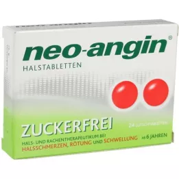 NEO-ANGIN Pastilhas para garganta sem açúcar, 24 unidades