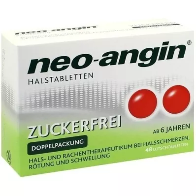 NEO-ANGIN Pastilhas para garganta sem açúcar, 48 unidades NEO-ANGIN Pastilhas para garganta sem açúcar, 48 unidades