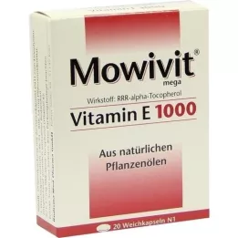 MOWIVIT Vitamina E 1000 cápsulas, 20 unidades