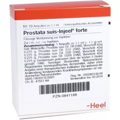 PROSTATA SUIS Ampolas Injeel forte, 10 unid