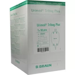 URIMED Saco de urina Tribag Plus 500ml com alça de 2cm, 10 un