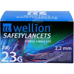WELLION Lança descartável de segurança Safetylancets 23 G, 200 peças