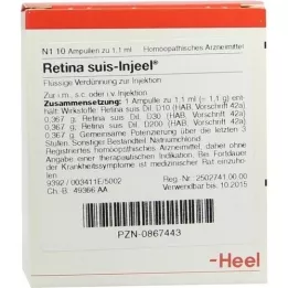 RETINA SUIS Ampolas Injeel, 10 unidades