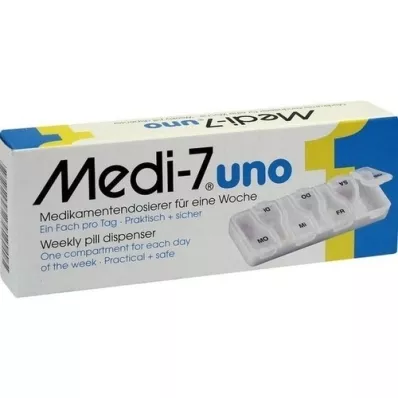 MEDI Dispensador de medicamentos 7 uno para 7 dias branco, 1 peça