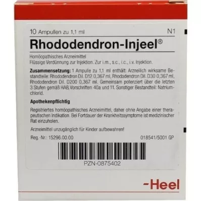 RHODODENDRON INJEEL Ampolas, 10 unidades