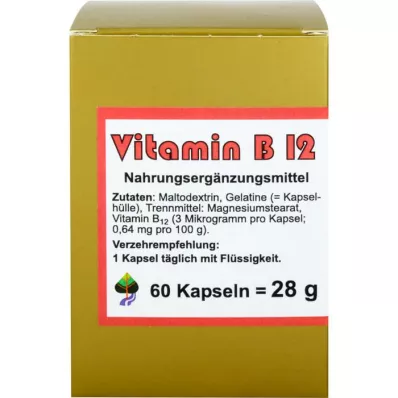 VITAMIN CÁPSULAS B12, 60 unid