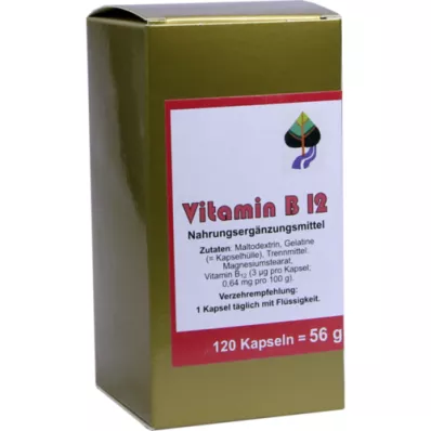VITAMIN CÁPSULAS B12, 120 unid VITAMIN CÁPSULAS B12, 120 unid