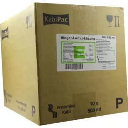 RINGER LACTAT Solução para infusão em tubo plástico, 10 x 500 ml