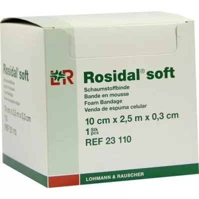 ROSIDAL Bandagem macia 10x0,3 cmx2,5 m, 1 peça ROSIDAL Bandagem macia 10x0,3 cmx2,5 m, 1 peça