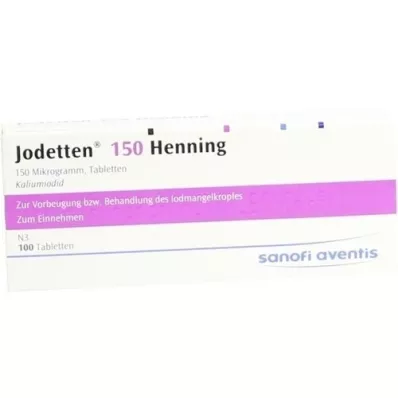 JODETTEN 150 comprimidos Henning, 100 unidades