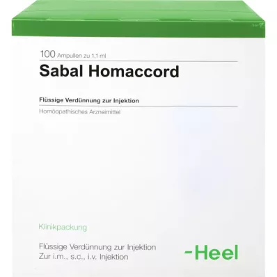 SABAL HOMACCORD Ampolas, 100 unidades