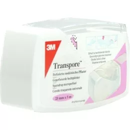 TRANSPORE Gesso em dispensador de 2,5 cm x 5 m, 1 peça
