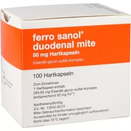 FERRO SANOL ácaro duodenal 50 mg de suco gástrico duro, 100 unidades