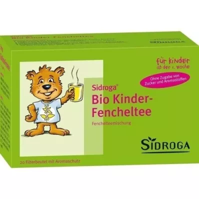 SIDROGA Saco de filtro de chá de erva-doce infantil orgânico, 20X2,0 g