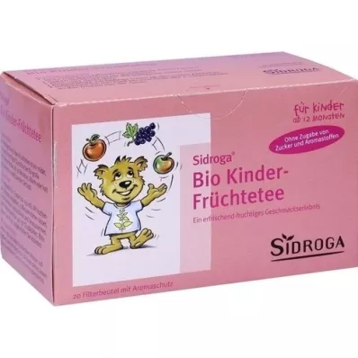 SIDROGA Sacos de filtro para chá de frutas infantis orgânicos, 20X1,5 g SIDROGA Sacos de filtro para chá de frutas infantis orgânicos, 20X1,5 g