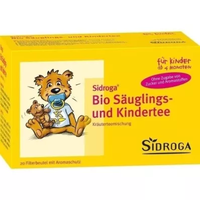 SIDROGA Sacos de filtro para chá orgânico infantil e infantil, 20X1,3 g SIDROGA Sacos de filtro para chá orgânico infantil e infantil, 20X1,3 g