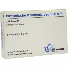 ISOTONISCHE Solução salina 0,9% Ampolas de Biokanol, 6X2 ml