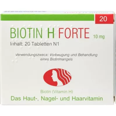 BIOTIN Comprimidos H forte, 20 unidades BIOTIN Comprimidos H forte, 20 unidades