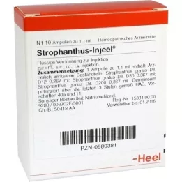 STROPHANTHUS INJEEL Ampolas, 10 unidades
