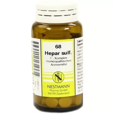 HEPAR SULFURIS Comprimidos F Complex No.68, 120 unidades