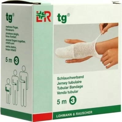 TG Bandagem tubular tamanho 3 5 m branca, 1 peça TG Bandagem tubular tamanho 3 5 m branca, 1 peça
