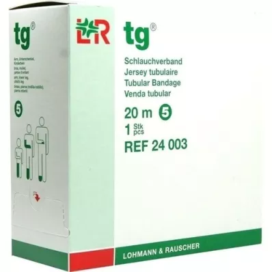 TG Bandagem tubular tamanho 5 20 m branco, 1 peça TG Bandagem tubular tamanho 5 20 m branco, 1 peça