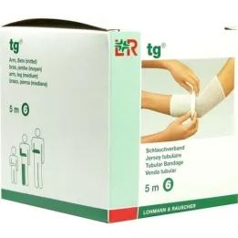 TG Bandagem tubular tamanho 6 5 m branco, 1 peça