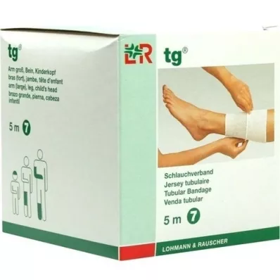 TG Bandagem tubular tamanho 7 5 m branca, 1 peça TG Bandagem tubular tamanho 7 5 m branca, 1 peça